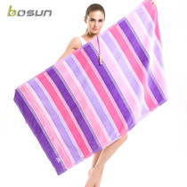 Swimming quick-drying bath towel women wear wooden beads lace-up soft absorbent cotton can be worn can be wrapped in household beach leisure towel