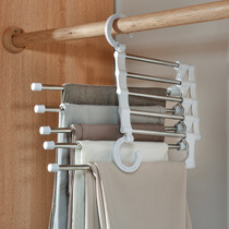 Scroll-folding multi-function pants pants rack household magic pants clothes cabinet holder pants hanging rack