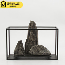 New Chinese Meditation Stone Fake Mountain Handiwork Furniture Swing hotel Living room Living-room Adornment of the Palaeolithic Decorations