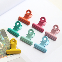 Small fresh and simple color bill clip iron ticket clip retro metal clip photo test paper clip hand account ticket clip
