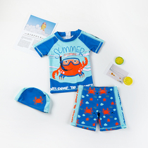 Childrens swimsuit Korean baby ins swimming trunks boys boys and children sunscreen quick-drying cute split swimsuit