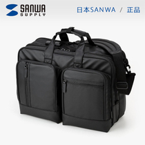 Japan SANWA large capacity large size anti-splashing water single shoulder business multifunctional computer bag 15 6 inch