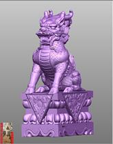 New stone carving fat hoof sitting unicorn beast door Pier evil round sculpture stl format three-dimensional carving