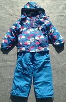 Foreign trade original single childrens ski suit suit girl winter warm windproof waterproof