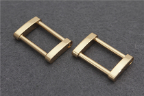 Japanese imported lettering clasp ring bag with hanging ring high-end handmade leather goods real gold plated removable multi-size