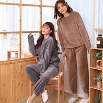 Fairy warm pants set to wear outside winter home coral velvet casual bunched feet net red lazy large size loose pajamas