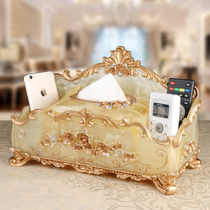 Living room household multifunctional European tissue box remote control storage box coffee table creative drawing box light luxury paper box