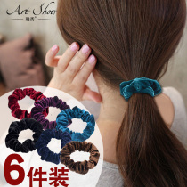 Head rope female Korean simple cute Net red Korean version of ins adult holster Hairband tie hair band hair rope headdress