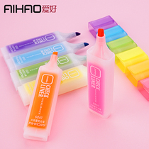 Hobby 6261 highlighter Large capacity fluorescent marker pen Students use candy color marker matte color rough stroke focus hook line graffiti highlighter