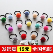 5 pairs of pet dog leather band Hair Ball 2 sets dog tie hair accessories floral headdress VIP marzis leather rope