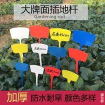 Easy-to-write fan-shaped plug-in card Flower gardening label mark card Plastic waterproof plug-in card large surface plug-in card