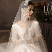 Famous) Anferri 2021 new wedding dress 3m head yarn headdress Lixi studio designer made headwear