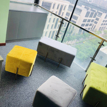 Simple modern household fabric small creative sofa stool Living room entrance stool Fashion clothing fitting room shoe stool
