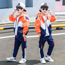 Boys suit Spring and Autumn 10 childrens leisure middle school children 7-13 years old primary school boy autumn boy sportswear handsome