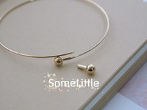 Japan imported DIY material handmade accessories retro gold-plated simple opening wide gold bracelet bracelet
