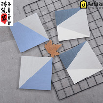 Nordic geometric tiles 200x200 denim blue kitchen bathroom wall restaurant balcony floor non-slip tile