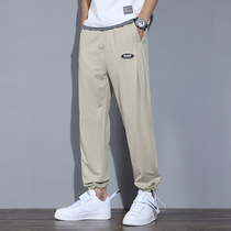 2021 spring new youth fashion pants fashion casual pants loose wide legs slim foot sports pants men