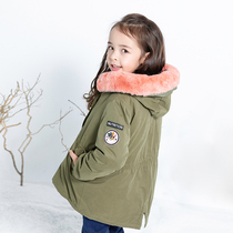 Bala Bala girls cotton clothing winter childrens jacket childrens clothing one coat three wear tide 21064170205