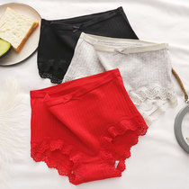 Big red underwear womens original year cotton comfortable married female high waist size student high school girl triangle pants