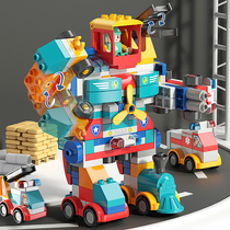 Childrens building blocks toys intelligence baby puzzles 3 brain 4 multifunctional deformation robot boy gifts