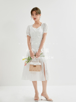 Seven volume a cut 2021 New sweet white split short petticoat dress female summer little man 424