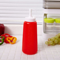 South Korea Imported Red Seasoning Bottle Plastic Oil Pot PE Salad Bottle Oil Pot Soy Sauce Bottle Catering Shop Special Seasoning Pot