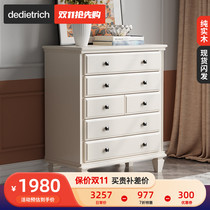 American full solid wood six-chest cabinet bedroom cabinet locker cupboard chest simple modern living room wall drawer storage cabinet