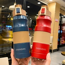 Thermos Cup ladies portable creative personality trend large-capacity water Cup Korean version of ins simple students outdoor casual