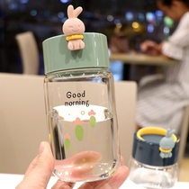 Ladies cup warm hand glass heat-resistant cute transparent portable office home simple fresh mini