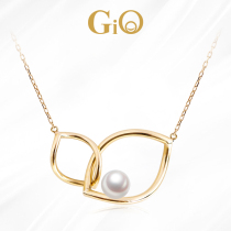 Solitary spike GiO jewelry Akoya pearl necklace