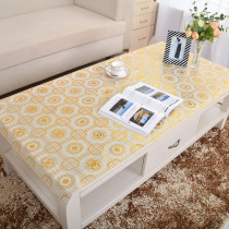  Waterproof coffee table mat anti-fouling anti-grease leave-in high temperature resistant anti-scalding square tablecloth PVC bronzing placemat customization