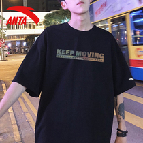  Anta short-sleeved t-shirt mens 2021 summer new large size running breathable round neck t-shirt casual loose couple top