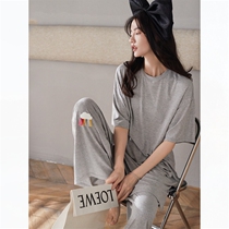 Medium and long design ~ slender figure artifact 2021 new spring and summer pajamas women's summer modal home clothing