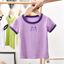 2022 new summer male and female short sleeves T-shirt pure cotton foreign air children half sleeve T-shirt female baby with undershirt blouse