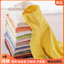 Childrens high collar base shirt cotton autumn and winter clothes for boys and boys stripes long sleeve T-shirt