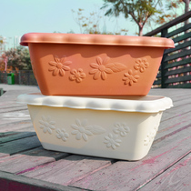 Love Rieth Rectangular Flower Pot plant Vegetable Basin Family Balcony type Vegetable Thever Alice Flower Pot Plastic Flower Slot Big