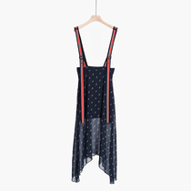 Clearance purchase#9 charm high-end LU0A0001 hem adjustable strap Chiffon dress female summer