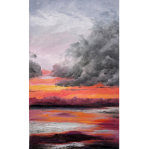 Tong Delu Distant MountainRealistic oil painting on canvas Living room decoration collection pure hand-painted