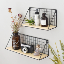 ins Nordic home creative wall shelf folk dormitory decoration plate shelf Wall Wall Wall decoration partition