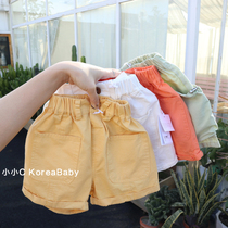 Baby Wash Cotton Shorts Korean Baby Clothing 2021 Summer New Men and Women Children Casual Pants