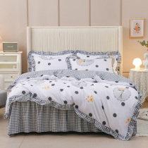 2022 New 40s cotton cotton cotton cotton cotton cotton cotton cotton cotton cotton bedsuite four pieces of single double bed suite