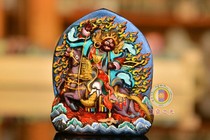 Piety hand-painted Tibetan purple horse protector Purple Horse Protector Ceramic rub 05-108