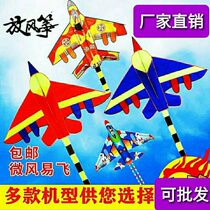 Weifang kite red and blue aircraft childrens favorite parent-child outdoor breeze easy-to-fly direct sale does not fly package return