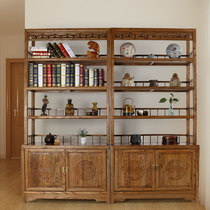 New solid wood tea cabinet ceramic craft display rack Dobao imitation classical Chinese log furniture factory direct sales