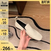  (sheii Su Yinyin)Comfort is the most important~Super soft Korean square head flat flat lazy loafers womens single shoes