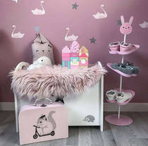 ins Nordic style childrens shoe rack multi-layer cartoon cute three-dimensional animal shoe rack Rabbit floor-standing simple shoe rack