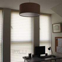 Manshan art beige half-shading roller blinds Study office Korean Shangri-La blinds Custom curtain blinds