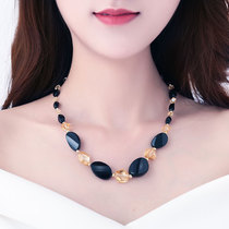 Agate necklace female 2021 New crystal choker woman pendant jewelry jewelry 2020 decorative chain mother