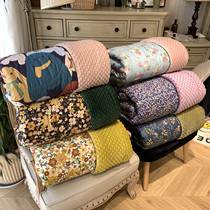 Big goose bean quilt double 2 meters export Korea pure cotton floral autumn and winter warm quilt core soybean fiber spring and autumn quilt