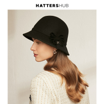 Hat Shihui hat female autumn and winter wool felt hat elegant retro small fragrant wind fisherman hat temperament Joker hat